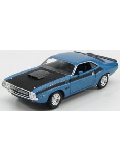   Welly - DODGE CHALLENGER T/A 340 SIX PAK COUPE 1970 LIGHT BLUE MET BLACK