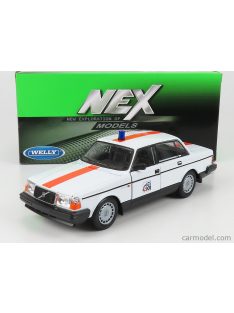   Welly - Volvo 240 Gl Sos 901 Belgium Police 1986 White Orange