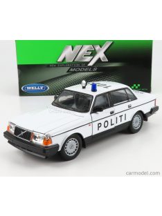 Welly - Volvo 240 Gl Politi Denmark Police 1986 White