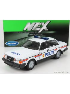 Welly - Volvo 240 Gl Politi Norway Police 1986 White