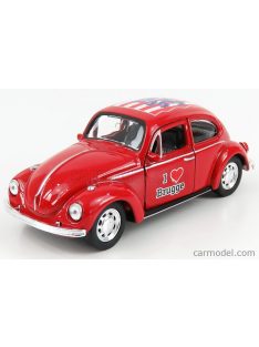   Welly - Volkswagen Kafer Beetle 1959 - I Love Brugge - Without Box Red