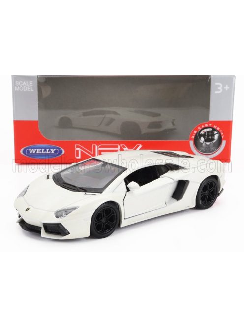 Welly - LAMBORGHINI AVENTADOR LP700-4 2011 WHITE PEARL MET