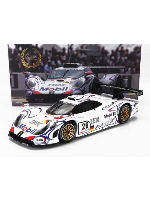 Werk 83 - PORSCHE 911 GT1-98 3.2L TURBO TEAM PORSCHE AG MOBIL-1 N 26 WINNER 24h LE MANS 1998 ALLAN McNISH - LAURENT AIELLO - STEPHANE ORTELLI WHITE BLUE RED