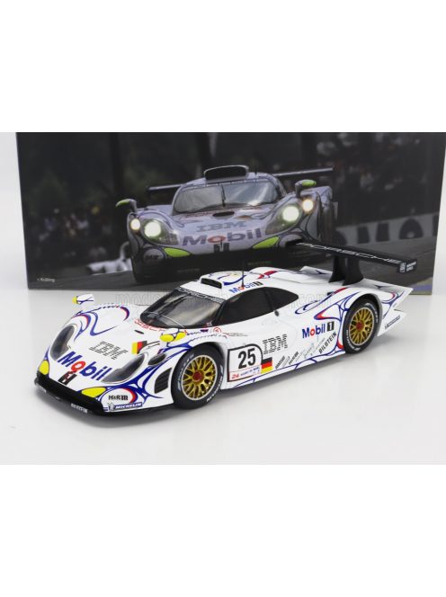 Werk 83 - PORSCHE 911 GT1-98 3.2L TURBO TEAM PORSCHE AG MOBIL-1 N 25 2nd 24h LE MANS 1998 UWE ALZEN - JORG MULLER - BOB WOLLEK WHITE BLUE RED