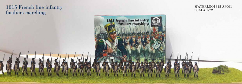 Waterloo 1815 1/72 AP061 Napoleonic French Line Infantry Fusiliers Marching 1815 
