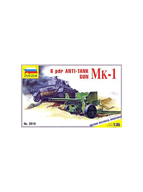 Zvezda - British 6 lb MK-1 gun 1:35 (3518)