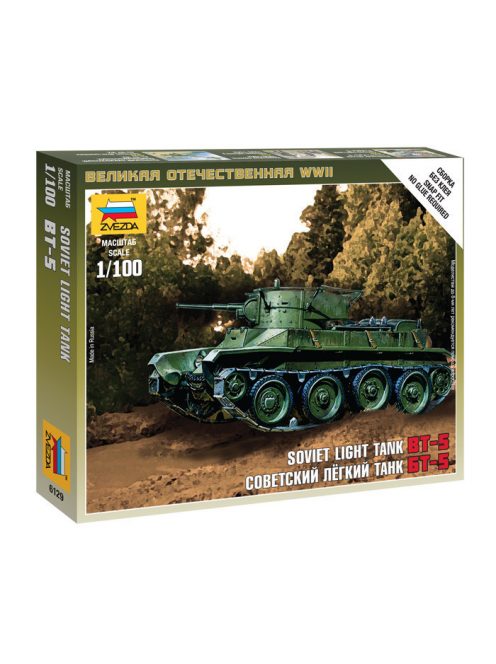 Zvezda - Soviet Light Tank Bt-5 1:100 (6129)