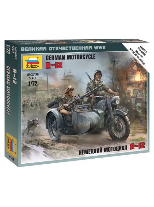 Zvezda - German Motorcycle R-12 1:72 (6142)