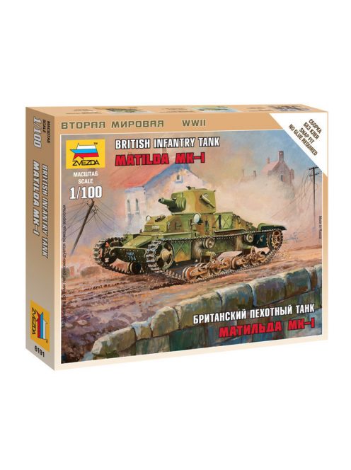 Zvezda - British Light Tank 'Matilda' Mk1 1:100 (6191)