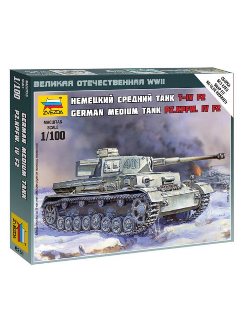 Zvezda - Panzer Iv Ausf. F2 1:100 (6251)