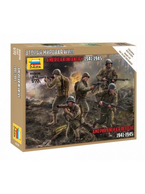 Zvezda - 1:72 American infantry 1941-1945 - snap-fit