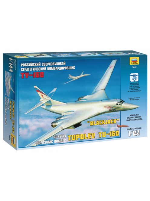 Zvezda - Tupoljev TU-160 szuperszonikus bombázó _Blackjack_ 1:144 (7002)