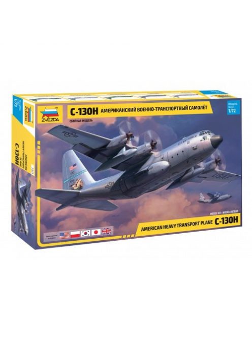 Zvezda - 1:72 American heavy transport plane C-130H (Hercules)